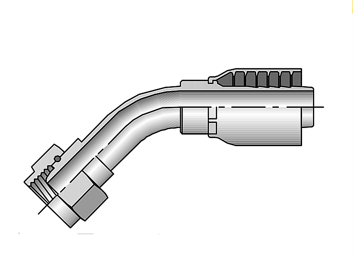 BSP One piece hose fittings